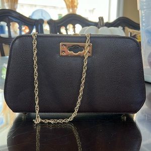 Y & S brown leather purse with gold chain (another original) good condition